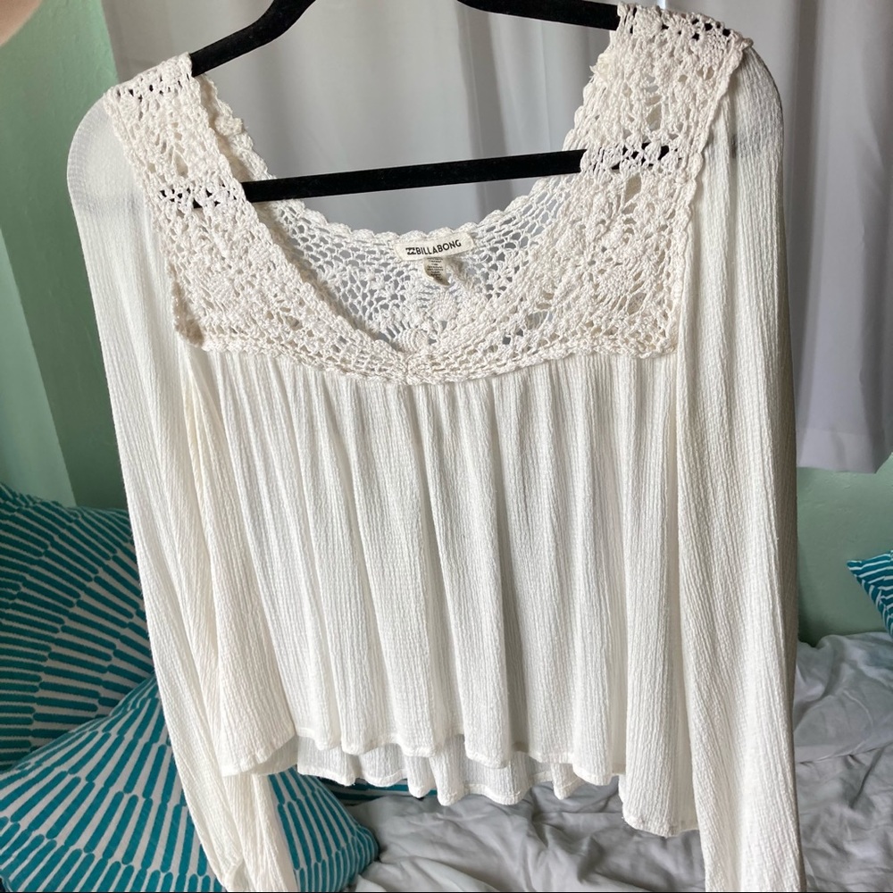 Billabong white Beachy blouse